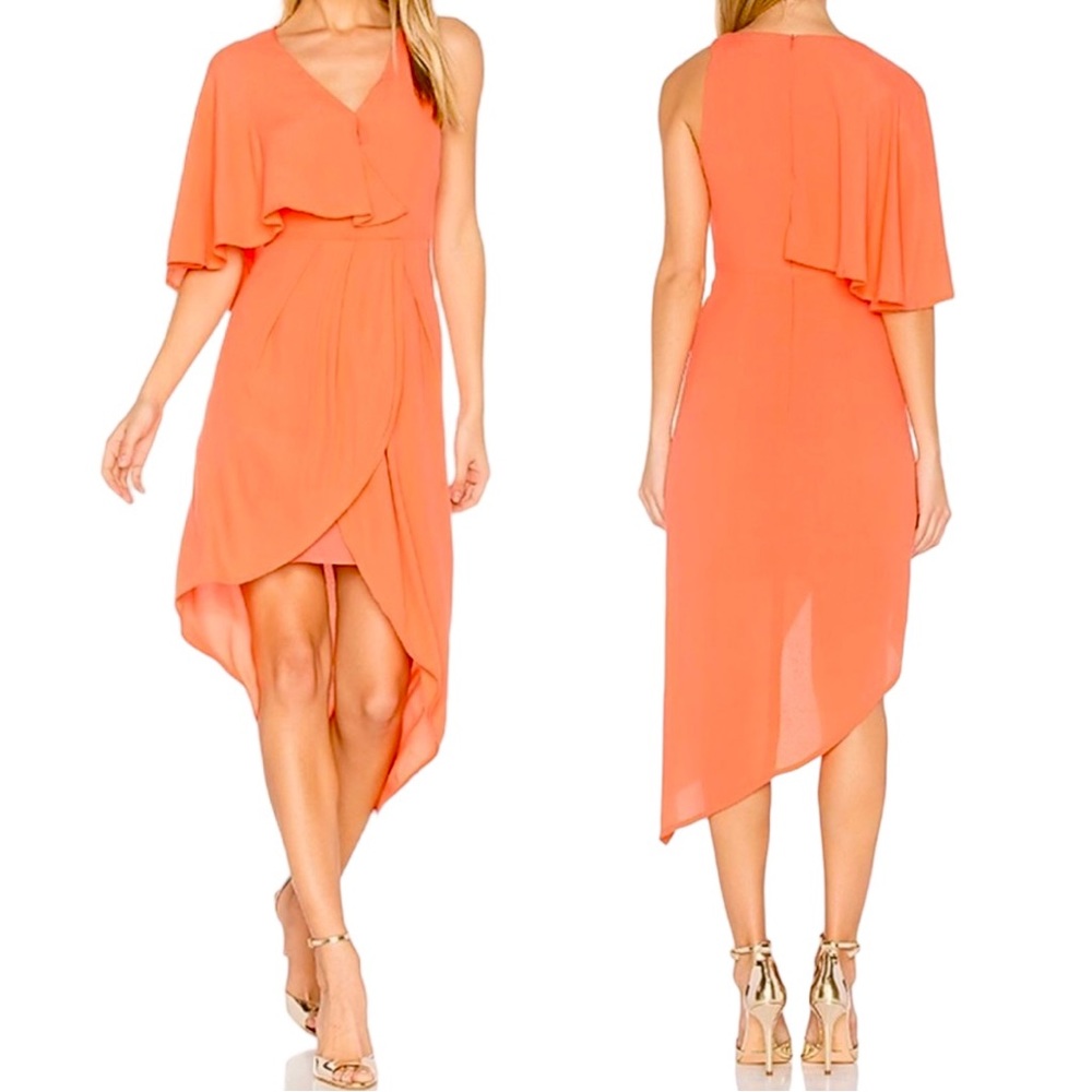 ELLIAT Asymmetric‎ Wrap Midi Dress. Size XS